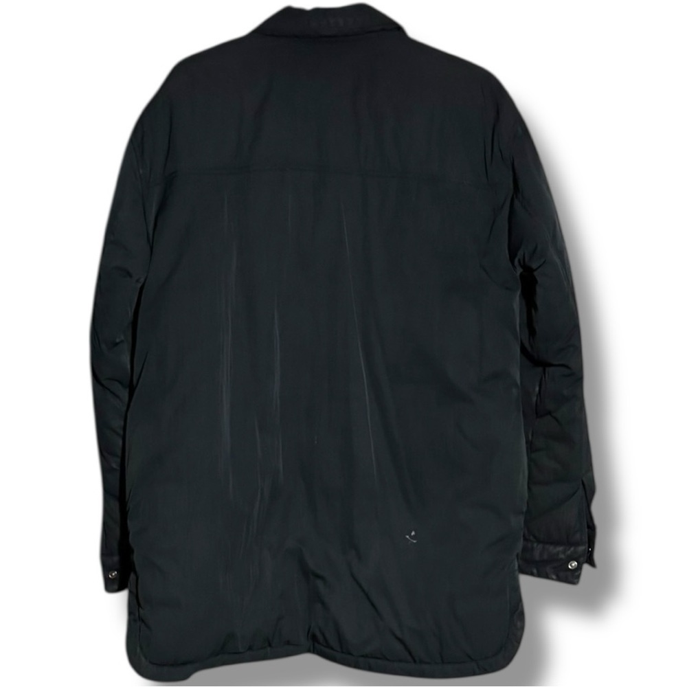 GAP Women's Charcoal Lightweight Button Down Hoodless Recycled Puffer Jacket - Picture 14 of 15